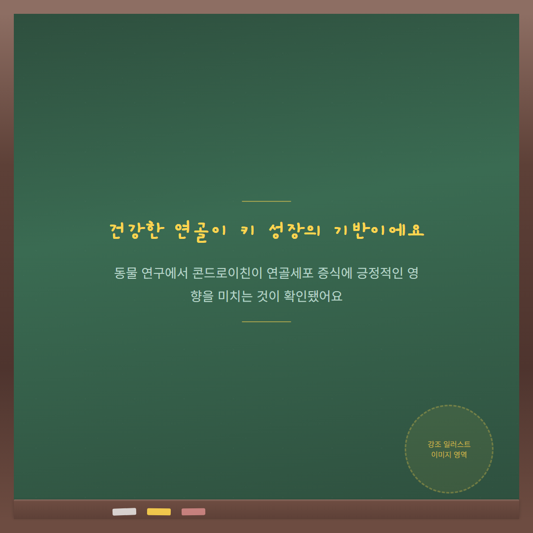 콘드로이친 연골 성장 효과 - 핵심 메시지 강조