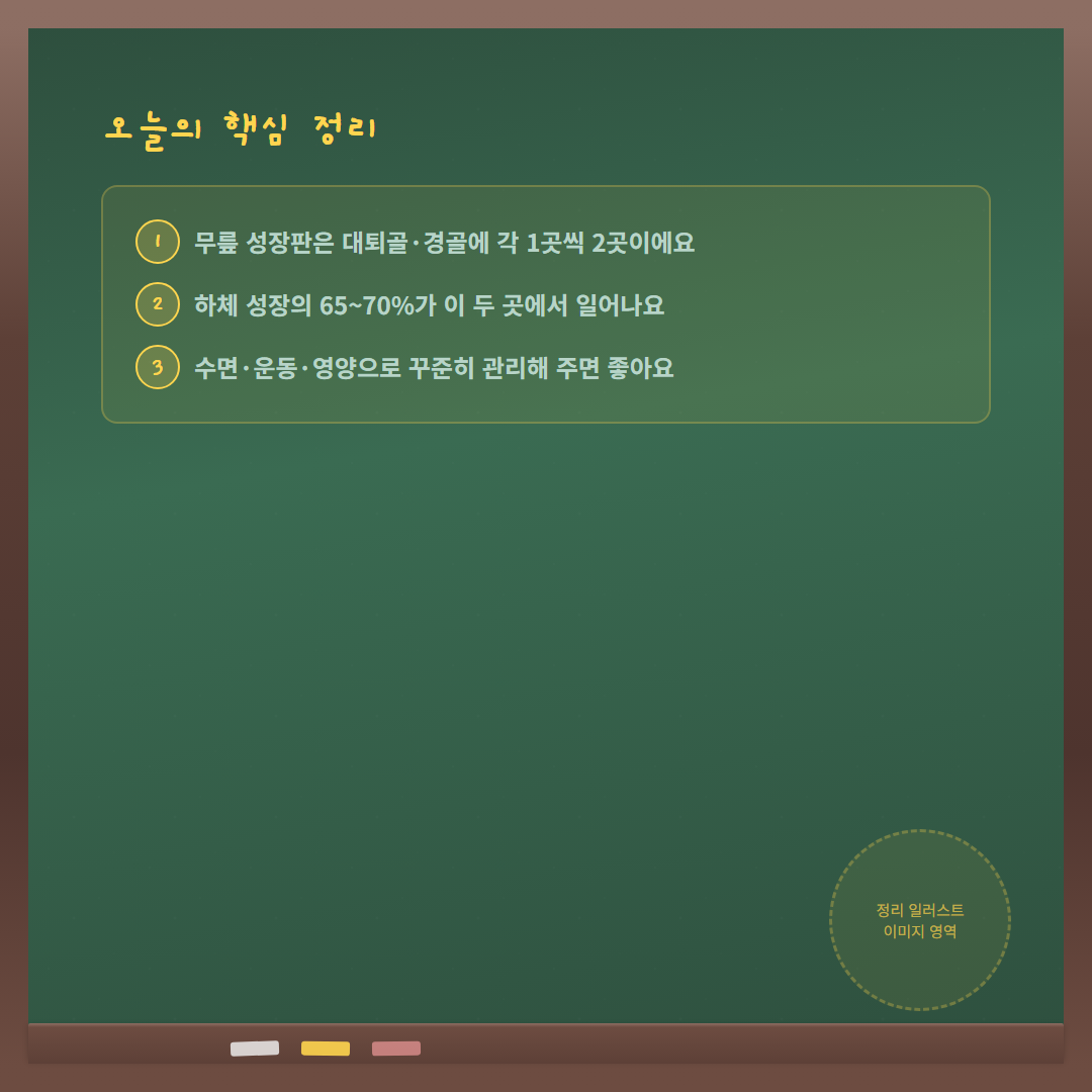 무릎 성장판 위치 - 요약