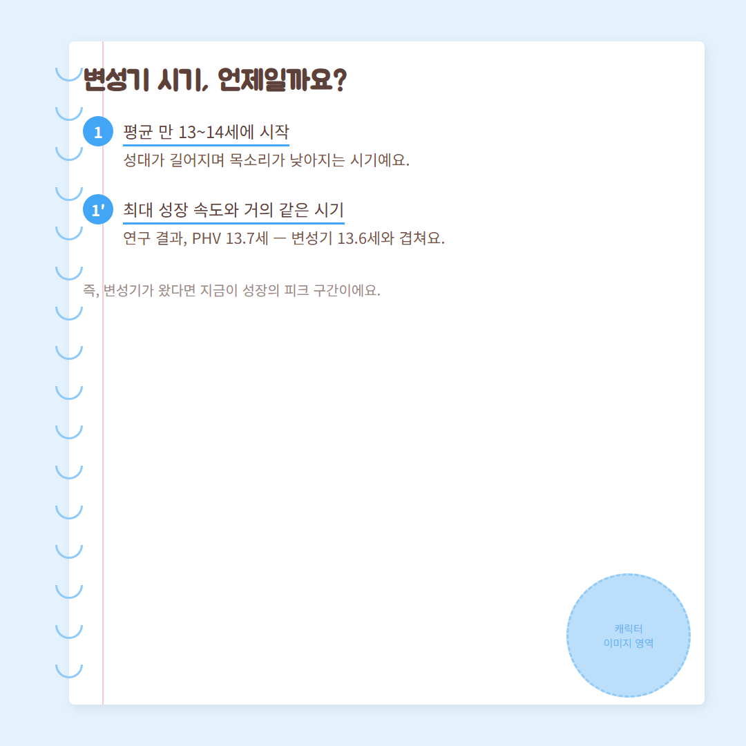 변성기 시기 - 변성기 시기 정보